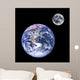 Moon and Earth Wall Mural