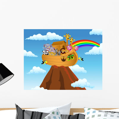 Noah Ark shown on a wall