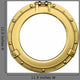 Golden Porthole Wall Decal