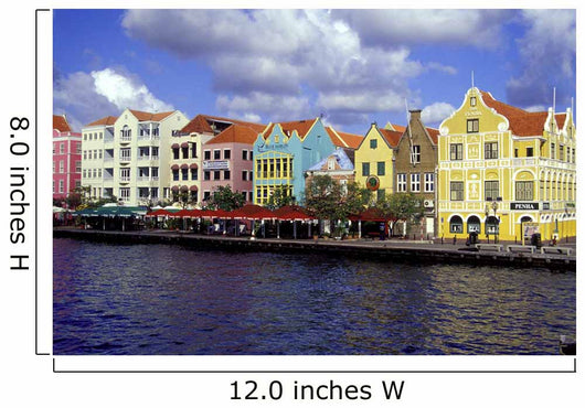 hafenpromenade von willemstad, curacao Wall Mural