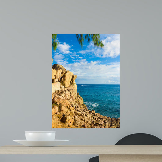 Beach Ocean Stones Wall Mural