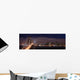 bay bridge and san francisco at night panorama Wall Mural