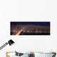 bay bridge and san francisco at night panorama Wall Mural