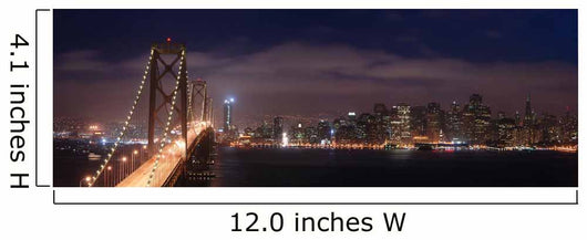 bay bridge and san francisco at night panorama Wall Mural
