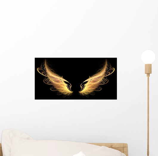 Demon Angel Fire hell Wings Wall Mural