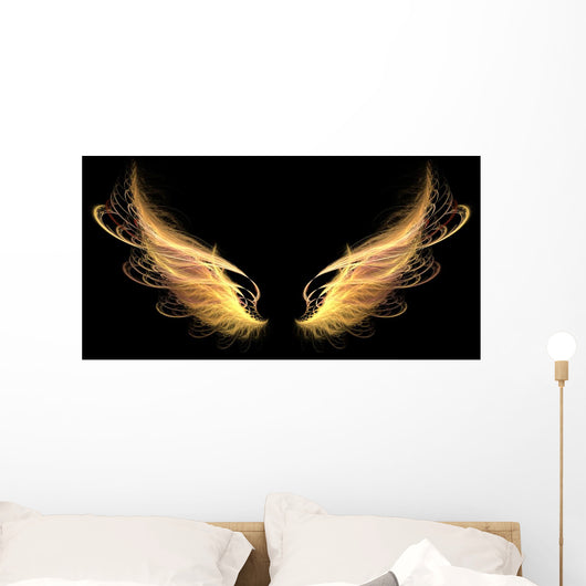 Demon Angel Fire hell Wings Wall Mural