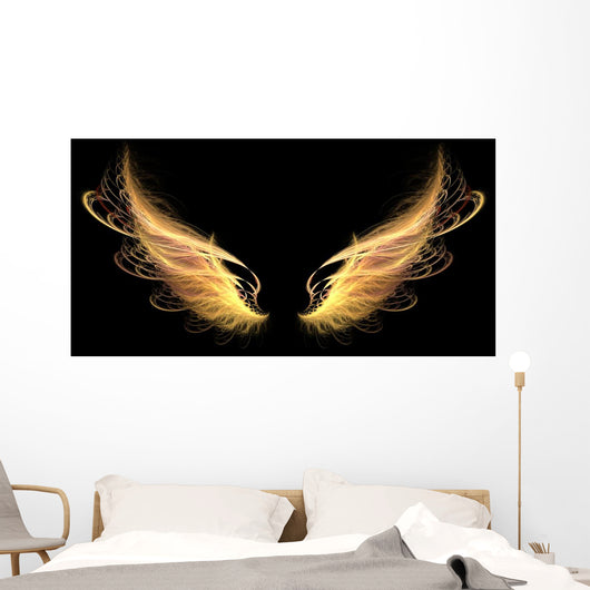 Demon Angel Fire hell Wings Wall Mural
