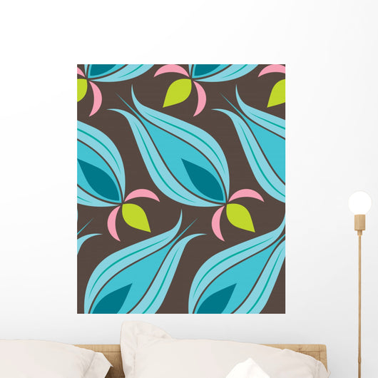 Ottoman Tulip Seamless Pattern Wall Decal