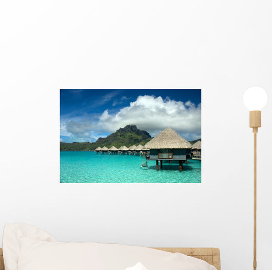 Overwater Bungalow in Bora Bora Wall Mural