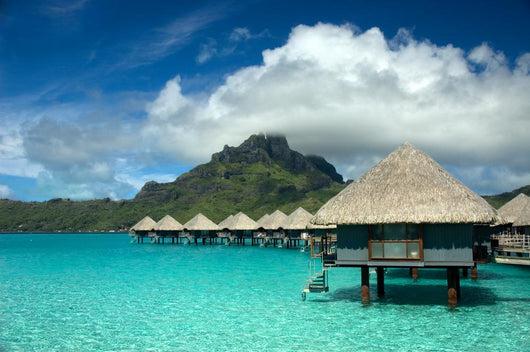 Overwater Bungalow in Bora Bora Wall Mural