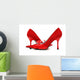 Red Woman Shoes White Wall Decal