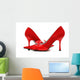 Red Woman Shoes White Wall Decal