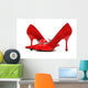 Red Woman Shoes White Wall Decal
