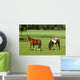 Grassland with Two Horses Wall Mural