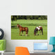 Grassland with Two Horses Wall Mural
