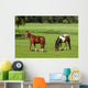 Grassland with Two Horses Wall Mural