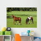 Grassland with Two Horses Wall Mural