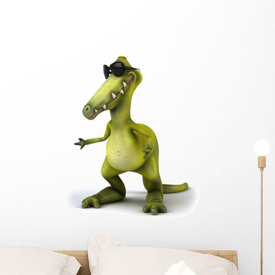 Dinosaur Wall Decal shown on a wall
