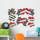 Hearts Roses Tattoo Wall Decal