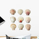 Pink and White Seashells Wall Decal Sticker Set