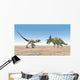 Deinonychus and Albertaceratops Wall Mural
