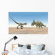 Deinonychus and Albertaceratops Wall Mural
