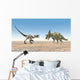 Deinonychus and Albertaceratops Wall Mural