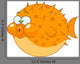Cartoon Blowfish Wall Decal