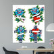 Cross with Rose Tattoo Wall Mural