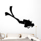 scuba divers Wall Decal