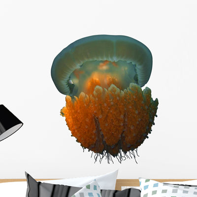 Jellyfish Wall Decal shown on a wall