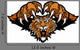 Tiger Mascot Pouncing Graphic