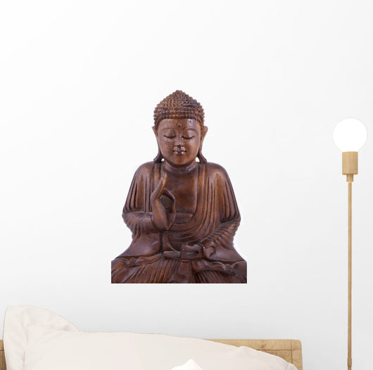Wooden Buddha Wall Decal