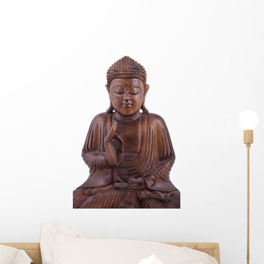 Wooden Buddha Wall Decal