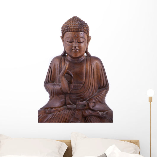 Wooden Buddha Wall Decal