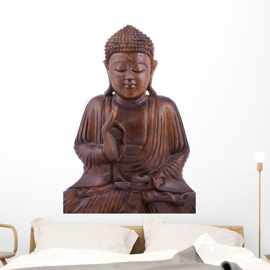Wooden Buddha Wall Decal