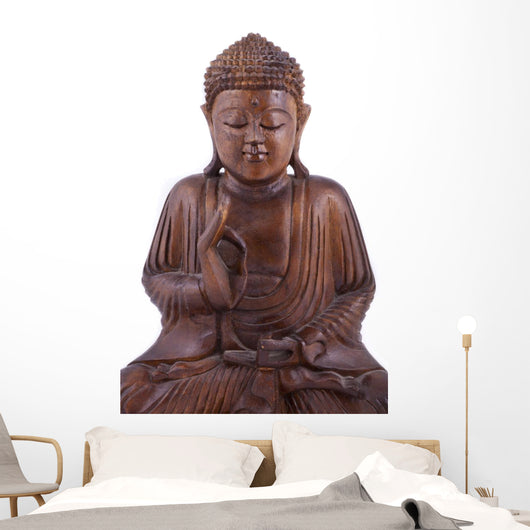 Wooden Buddha Wall Decal
