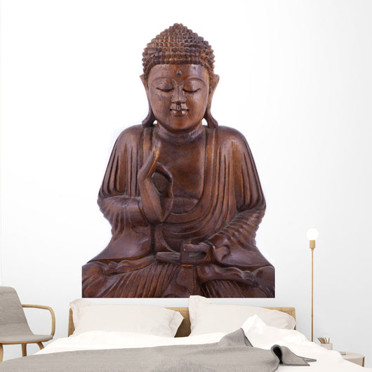 Wooden Buddha Wall Decal