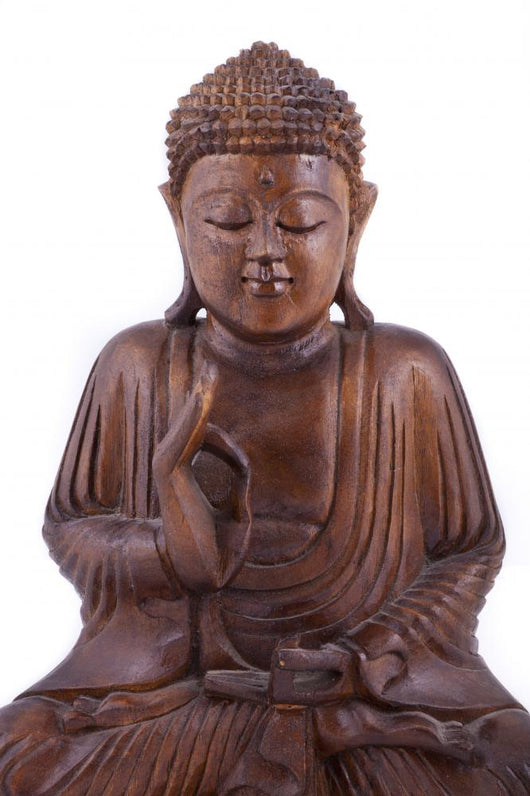 Wooden Buddha Wall Decal