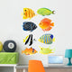 Eight tropical fish Wall Decal