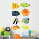 Eight tropical fish Wall Decal