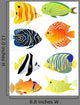 Eight tropical fish Wall Decal
