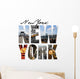NYC New York City Graphic Montage Wall Decal
