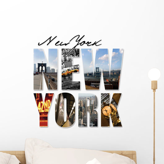NYC New York City Graphic Montage Wall Decal