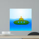 Beautiful Vector Submarine Illustration Wall Mural