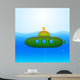 Beautiful Vector Submarine Illustration Wall Mural
