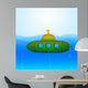 Beautiful Vector Submarine Illustration Wall Mural