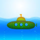 Beautiful Vector Submarine Illustration Wall Mural