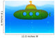 Beautiful Vector Submarine Illustration Wall Mural