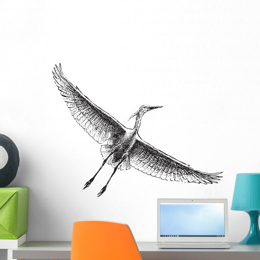 Heron in the Sky Wall Decal